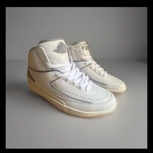 Men’s Jordan 2 Retro Mid White Cement Mid Sneakers